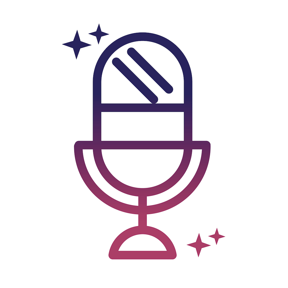 microphone audio social media gradient style icon